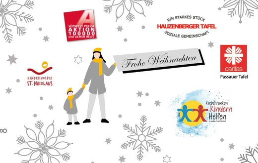 Frohe Weihnachten Spenden Banner