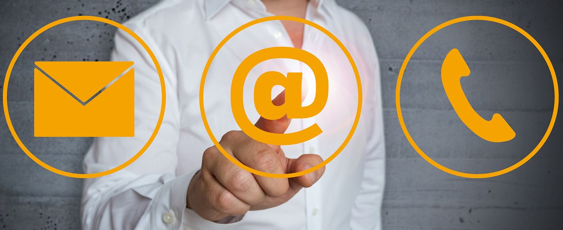 Mail, at und Telefon Symbole