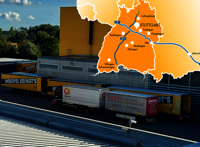 Unsere Spedition zentral zwischen Esslingen, Böblingen und Ludwigsburg
