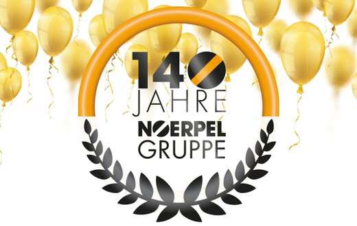 140 Jahre Noerpel Gruppe Jubiläum Banner