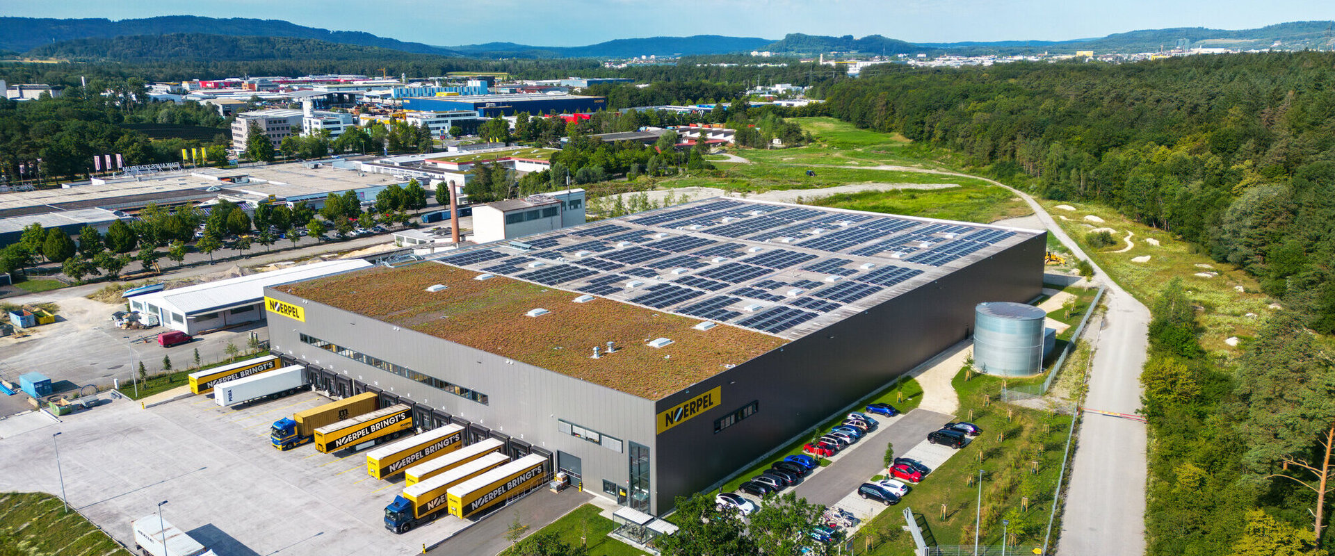 Standort Singen Außenansicht Luftbildaufnahme