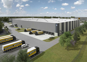 Noerpel Lagerhalle in Heidenheim Luftaufnahme